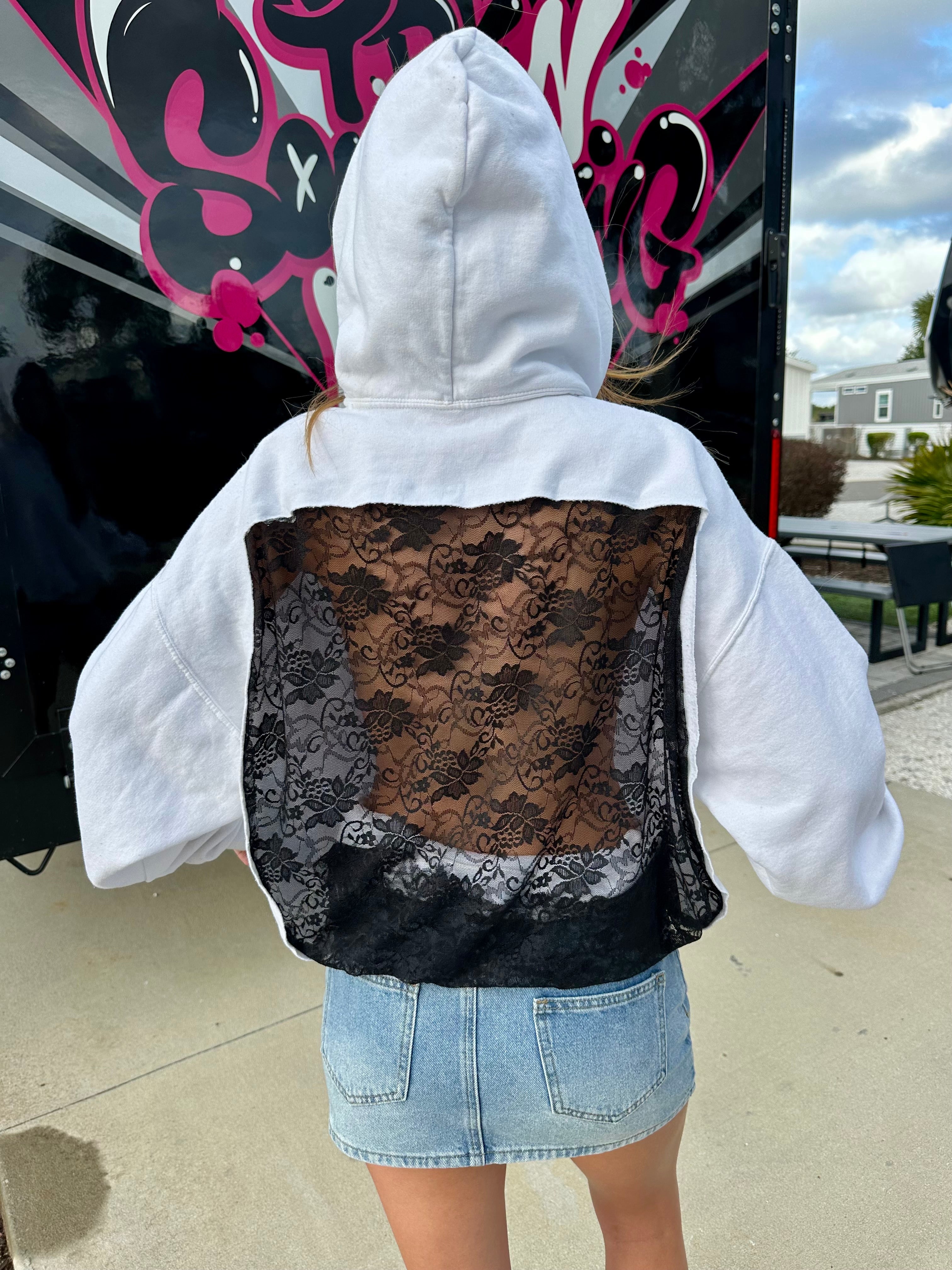 Viral lace hoodie (limited quantity) – Life_with_nixi lace hoodie
