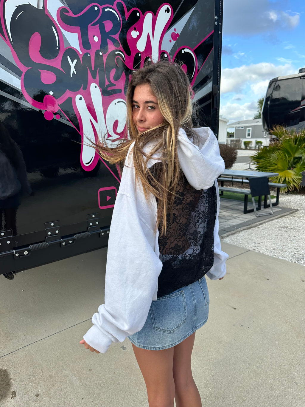 Viral lace hoodie (limited quantity)